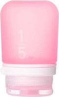 humangear GoToob+ (Small) | Refillable Silicone Travel Bottle | Locking Lid | Food-Safe Material | Pink, Small (1.7 fl.oz; 53ml) | Refillable & Leak-Proof Silicone Travel Size Bottles with Locking Cap for Toiletries, Camping & TSA Carry-On by humangear