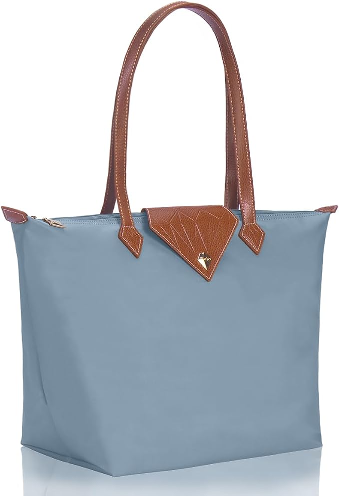 Women Tote Bag,Stylish Waterproof Nylon Ladies Shoulder Bag, Folding Beach Travel Bag for Work,Shopping, Large - Image 3