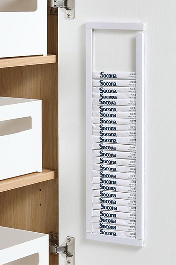 Adhesive U-Shaped Storage Strip – 60cm (23.6") Cuttable Wall Mount Organizer with Self-Adhesive Back, Space-Saving Rack for Kitchen, Cabinet Doors, and Bathroom Storage (No Drilling Needed) - Image 4