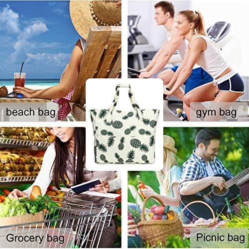 LEDAOU Large Beach Bag for Women, Waterproof Sandproof Tote Bag with Zipper | 36L Pool and Swim bag with Zipper, Wet/Dry pocket and 7 Pockets for Beach Days, Cruises, Vacations and Family travel - Image 6