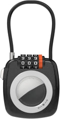 Combination Padlock with Tracker, Small Lock with Smart Tag Compatible with Apple Find My, for Airtag Holder with Cable Lock for Travel, Pet Tracking, Bags, Keys, Luggage, Black by Unknown