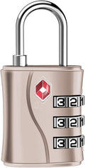 ZHEGE TSA Lock for Luggage, 3 Digit Travel Lock for Suitcase (Rose Gold) | Ideal for Backpack, Baggage by ZHEGE