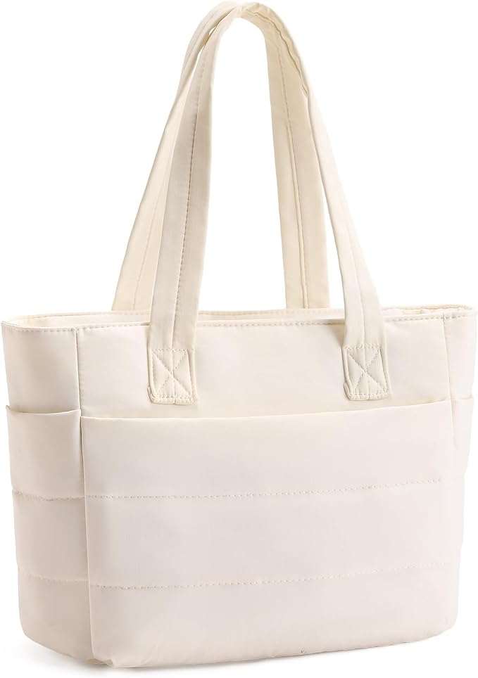 Corduroy Tote Bag for Women Crossbody Bags Lightweight Handbags Shoulder Bag with Zipper Pockets for Work Shopping by AMXNX