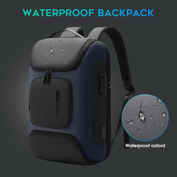 BANGE Anti Theft Backpack,Slim Laptop Backpacks Fit for 15.6 INCH，Business Backpack with USB Charging Port,Men Travel Backpack for Men and Women - Image 6