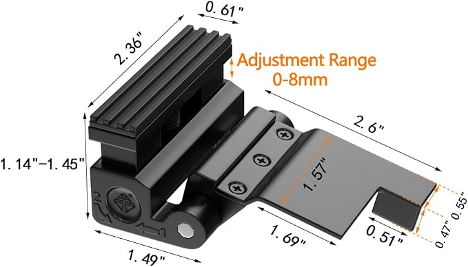 2 Set Black Adjustable Portable Door Lock,Security Door Reinforcement Lock | Child proof Safety Door Latches,Zinc Alloy Front Door Lock,No Drill,for Home,Hotels,Apartments Prevents Unauthorized Entry - Image 2