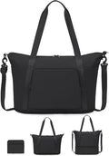 WANDF Foldable Expandable Personal Item Travel Bag for Women Carry On | 18x14x8 inches, Frontier Airline Underseat Fit, Weekend Getaways by WANDF