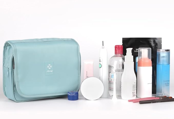 Narwey Small Hanging Travel Toiletry Bag for Women, Travel Bag for Toiletries, Makeup Bag Organizer Make Up Bags Cosmetic Bags for Girls - Image 6