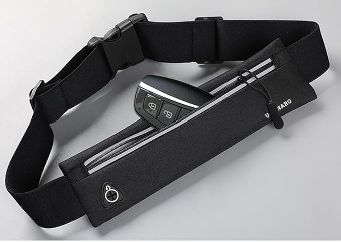 Slim Running Belt Fanny Pack for Men Women, Running Phone Holder Runners Pouch Waist Pack for Workout, Money Belt, Running Gear Accessories [Fits ALL Phones] | Runners Pouch Waist Pack for Workout Sport Exercise Fitness Marathon, Money Belt, Running Ge... - Image 2