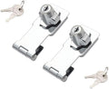 2 Packs Keyed Hasp Locks Twist Knob Keyed Locking Hasp for Small Doors, Cabinets and More,Stainless Steel Steel, Chrome Plated Hasp Lock Catch Latch Safety Lock (3Inch with Lock) by VIDYSUFYR