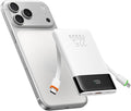 VEGER 10000mAh 22.5W Fast Charging Portable Charger with Built-in Cables | 0.4lb Slim USB C Power Bank, Small Battery Pack for iPhone 17/16/15/14/13 iPad Samsung, Flight Safe, Travel Essential, White by VEGER