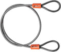 BV 2.5FT Bike Cable with Loops - 5mm (3/16 Inch) Cut-Resistant Braided Steel Cable - Versatile & Weatherproof - Small Security Cable Lock, Security Chain for Padlock, Chain Lock, Wire Lock by BV