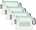 Air Production Extra Small Clear Zipper Pouch (4-Pack) – Cable Organizer & Travel Gear Bag for Electronics, Camera Accessories, Tool Pouch & Small Tech Storage (Mint Green) by Unknown