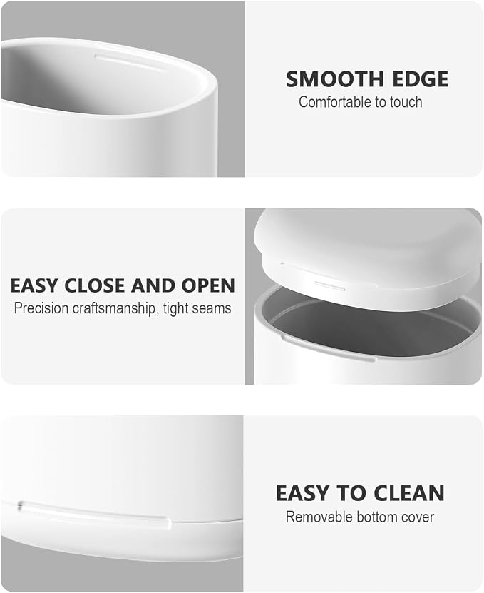 FERYES Travel Toothbrush Holder – 3-in-1 Portable Organizer with Draining Lid & Mouthwash Cup (White) - Image 4