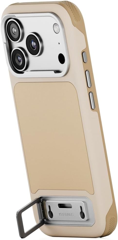 Tilta Khronos Lite Case Compatible with iPhone 17 Pro – Champagne | Lightweight Mobile Cage | Kickstand Support | Magnetic Accessory Mounts | Metal Lens Frame Protection | Professional Smartphone Rig - Image 9