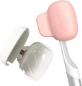 Haven Toothbrush Cover - Fits Electronic and Manual Toothbrushes - Toothbrush Case Holder for Travel - Set of Two Tooth Brush Cap Protectors (White and Coral) by Haven