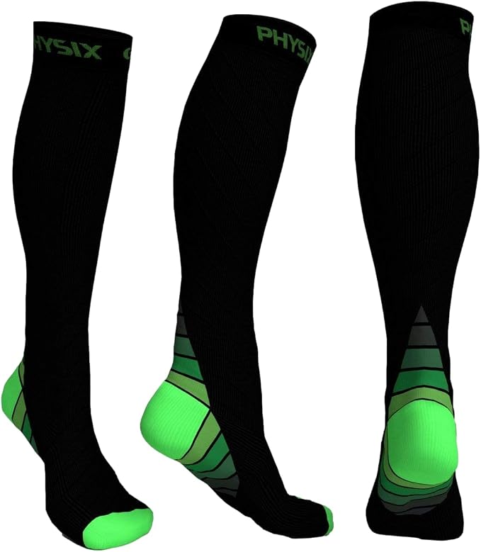 Physix Gear Compression Socks 20-30 mmHg - Men & Women - Running, Nurses, Shin Splints, Flight, Travel by PhysixGearSport