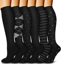 6 Pack Copper Compression Socks for Women and Men Circulation-Best Support for Medical,Running,Nursing,Athletic by Bluemaple