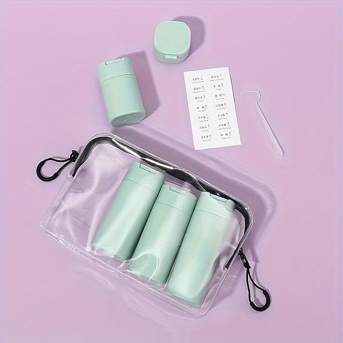 5pcs Travel Cream Dispenser Bottles Set Travel Bottles Toiletry Containers Set, TSA Approved, Travel Essentials - Image 5