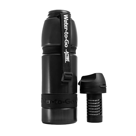 Water-to-Go Water Filter Bottle, 1 Liter, Jet Black | For Hiking Camping and Survival, Filters Viruses, Eco-Friendly Bioplastic, New Leak-Proof Lid - Image 2