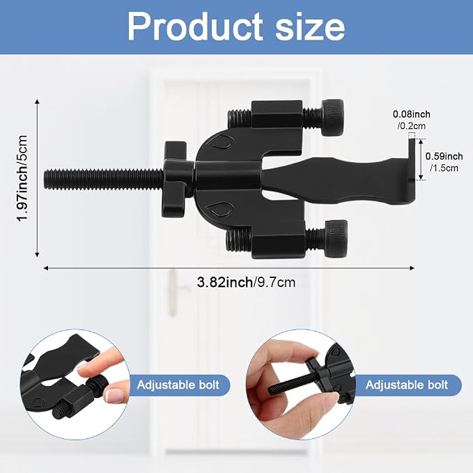 Portable Door Lock, Adjustable Door Lock, Door Lock Security Devices | Home Security Door Locker Travel Lockdown Locks for Additional Safety and Privacy Protion(3.8inch) - Image 3