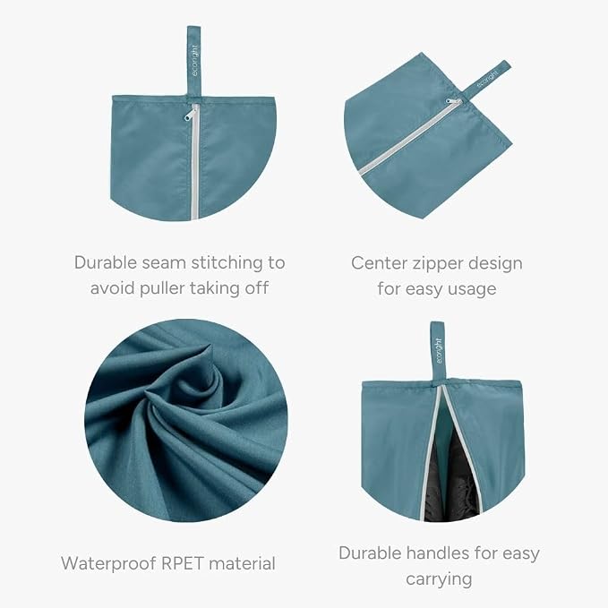 Ecoright Shoe Bags for Travel, Set of 2, 100% Recycled Water-Resistant Zipper Pouch Bags, Shoe Bags for Storage, Travel Essentials for Men & Women - Image 3
