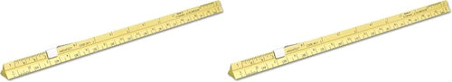 Alumicolor Aluminum Architect Pocket Scale with Clip, 6IN, Gold (Pack of 2) by Alumicolor