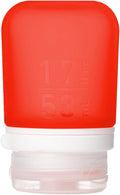 humangear GoToob+ (Small) | Refillable Silicone Travel Bottle | Locking Lid | Food-Safe Material | Red, Small (1.7 fl.oz; 53ml) | Refillable & Leak-Proof Silicone Travel Size Bottles with Locking Cap for Toiletries, Camping & TSA Carry-On by humangear