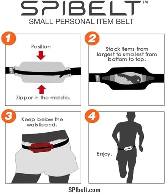 SPIbelt Running Belt Original for Women Men, Phone Holder for Running, Running Fanny Pack, Holder for Phone, Running Waist Pack, Adjustable Waist, [Fits All Phones]. No Bounce, Steel Blue - Image 3