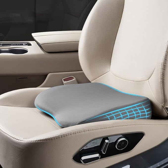 Car Seat Cushion for Driving, Car Booster Seat Cushion for Short Drivers | Portable Driver Seat Cushion to Raise Height 3.5 in,Office Chair Back Support Pillow for Lower Back Pain Relief by Sothuba