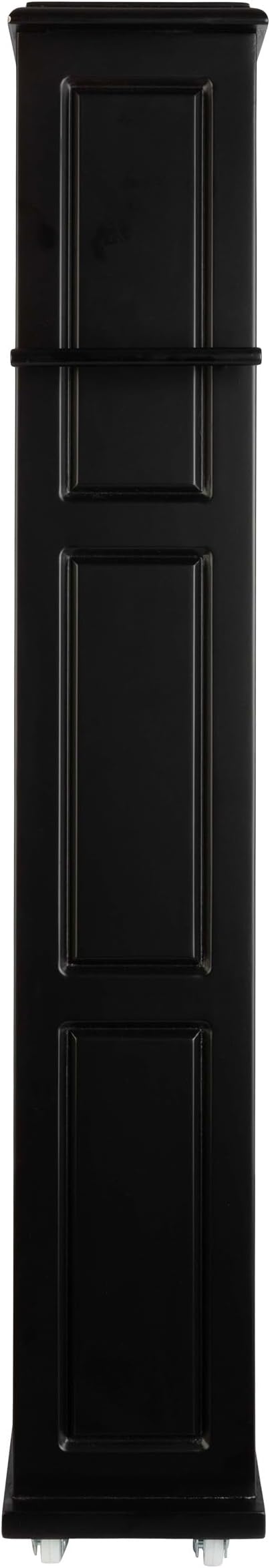 Lavish Home 3 Tier Slim Utility Rolling Storage Cart, Black, 25”W x 5.7”D | Narrow Rolling Cart Storage Organizer with Handle and Wheels for Bathroom, Laundry Room, and Kitchen, Pull-Out Home Organizer - Image 10