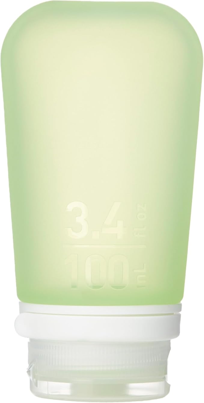 humangear GoToob+ (Large) | Refillable Silicone Travel Bottle | Locking Lid | Food-Safe Material | Green, Large (3.4 fl.oz.; 100ml) | Refillable & Leak-Proof Silicone Travel Size Bottles with Locking Cap for Toiletries, Camping & TSA Carry-On by humangear