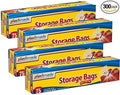 1 Gallon Storage Bags With Twist Ties, 300 Count (4 Packs of 75) | Roomy 11 x 12.5 in baggies for produce, snacks, freezer & pantry; flexible, tear resistant & easy to fill for meal prep by PlastiMade