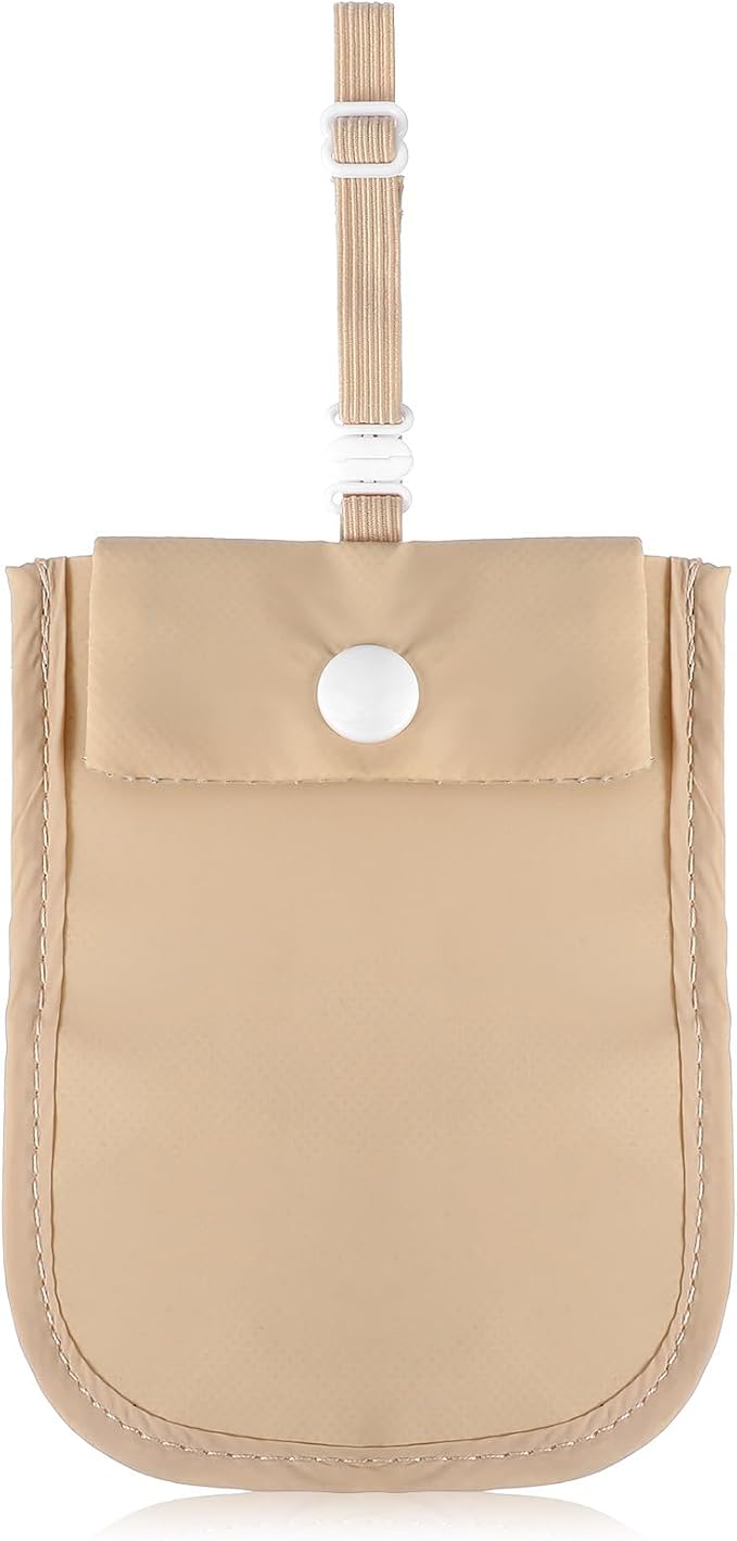 RFID Blocking Hidden Bra Wallet, Travel Money Pouch With Adjustable Strap, Money Belt for Travel Women Hidden, Secret Pocket for Valuables(Khaki) by Unknown