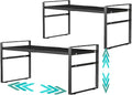 Expandable Cabinet Shelf Organizer Riser for Kitchen Pantry Cupboard Under Sink Countertop,Kitchen Cabinet Shelf 8.3’’D * 12.2-23.6’’W * 10.4’’H by LJHFUQHUHU