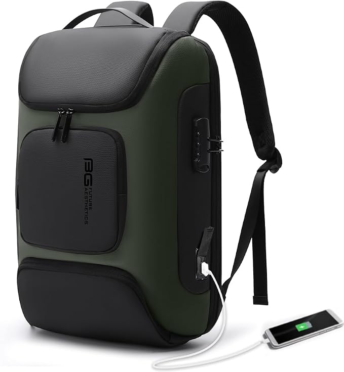 BANGE Business Backpack with USB Charging Port, Anti Theft Laptop Backpacks Fit for 15.6 INCH,Men Travel Backpack with Water Bottle Holder for Men and Women - Image 9