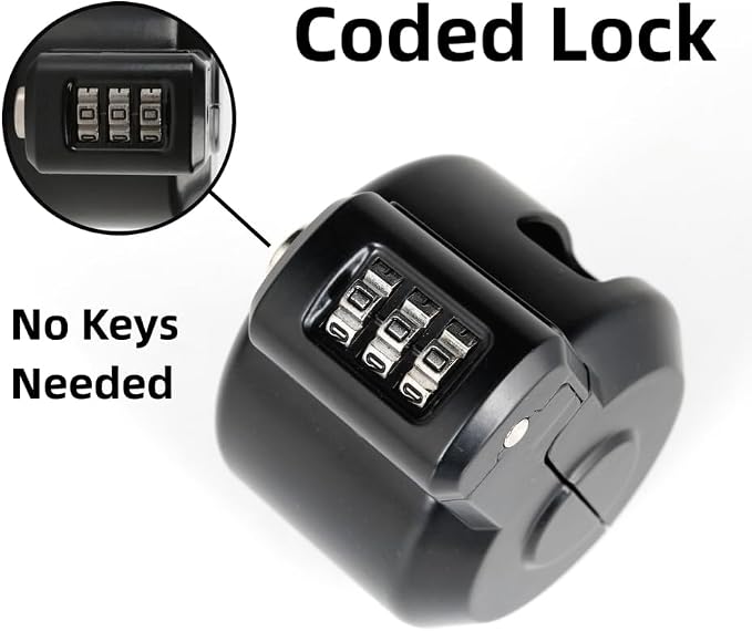 Keyed Door Handle Lockout Device Cover with Code to Disable Access to Keyhole Combination Lock for Bedroom from Outside Only Fits Handle Lock with Long Connecting Shaft Please Measure Before Order - Image 7