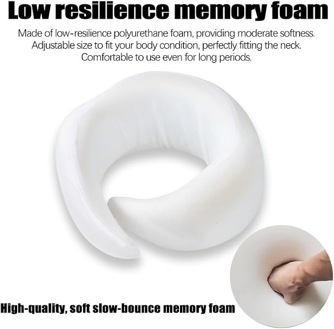Travel Neck Pillow | Memory Foam Neck Pillow, New Portable U-Shaped Pillow with Neck Support, Washable Cover, Compact for Plane, Office, Bus, Train, Sofa, Nap–Includes Storage Bag - Pink - Image 3