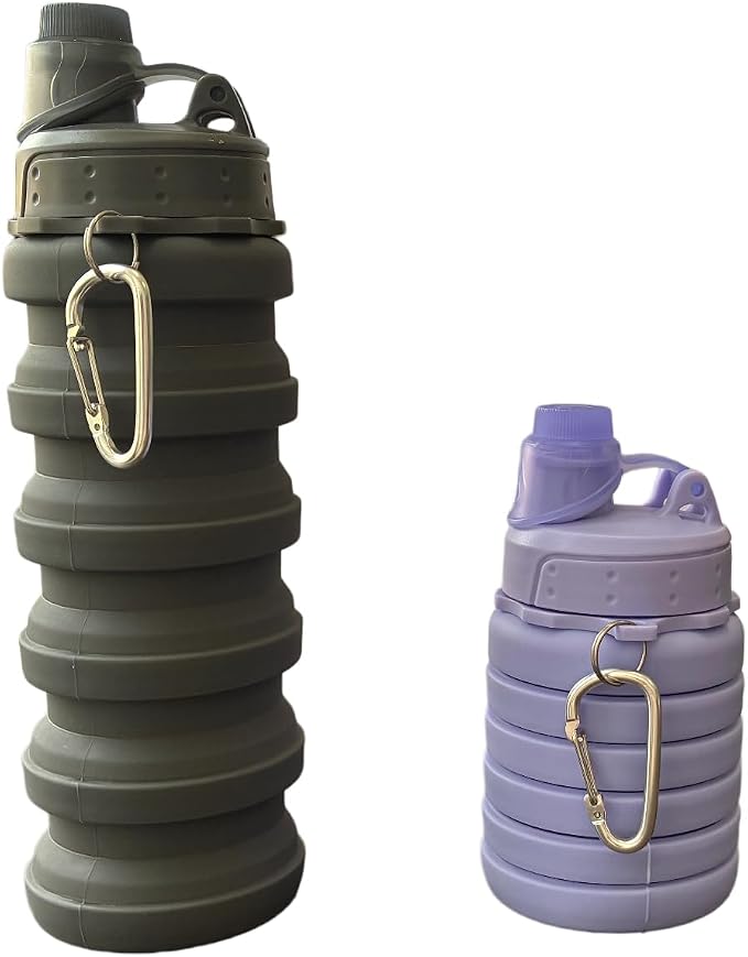 Collapsible Water Bottles Travel water bottle Sports Portable Sport Water Bottle Reusable Water Bottles comes with mountaineering Buckle 500ml silicone Water-proof camping water bottle - Image 7