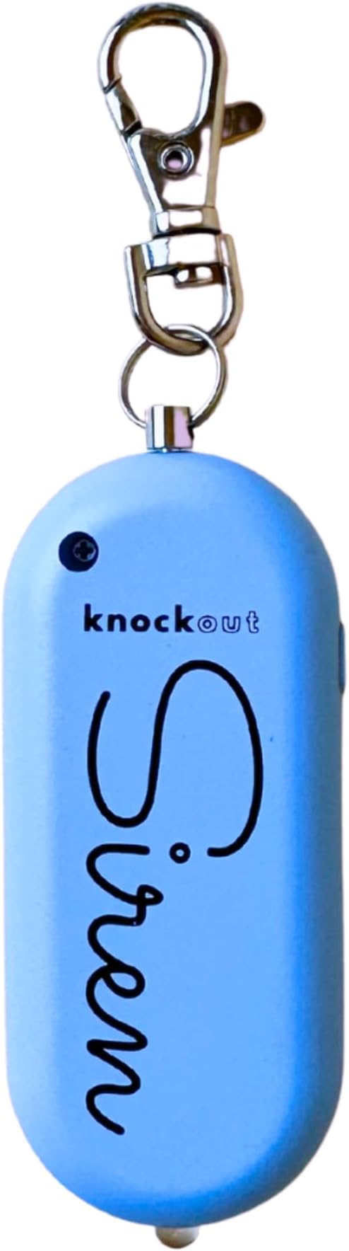 Knockout Siren - Periwinkle - Personal Security Alarm Keychain - Rechargeable - Easy to Use - Super Loud,130 DB, LED Flashlight, Emergency Safety Alarm for Women, Men, Children, Elderly - TSA Approved by KnockoutSafety
