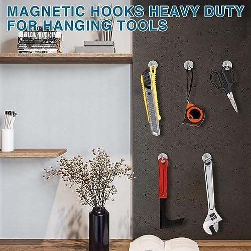 LOVIMAG Magnetic Hooks, Cruise Essentials 2026, 25 Pack-85LBS | Heavy Duty Strong Magnet Hook for Cruise Cabin, Refrigerator Fridge, Ship, Classroom, Kitchen Grills, Silver - Image 6
