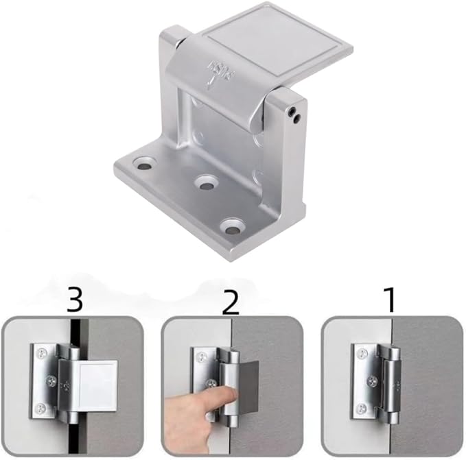 2 Pack Door Lock Reinforcer Privacy Door Latch for，Hotel Security Door Lock ，Privacy Door Latch for in-Swinging Doors Extra High Home Door Security Lock - Image 3