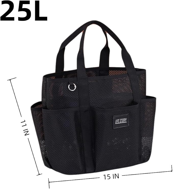 Mesh Beach Bag tote for women men cruise travel essentials swim pool towel bag for family vacation foldable must haves | foldable - Image 4