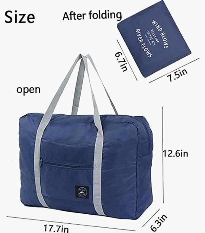 2 Pack Foldable Travel Duffel [[Bag]] for Airlines [Carry] on Weekender [Overnight] Hospital Tote Gym Duffel [[Bag]] with Toiletry [[Bag [Overnight] [[Bag For Women - Image 6