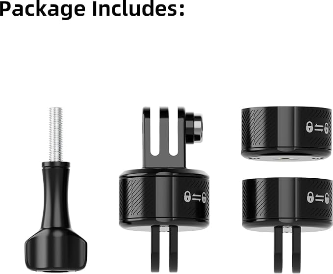 Magnetic Mount Accessories, Basic Set Quick Release Adapter Compatible with Gopro Hero 13/12/11/10/9, Insta360, AKASO, DJI and More (Magnetic Quick Release Kit) - Image 7