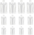 YASUOA 12 Pieces Travel Size Refillable Pouch for Toiletries Bulk 30ml/50ml/100ml, TSA Approved Squeeze Empty Stand Up Pouches for Liquids Lotion Shampoo Bags, Leak Proof Cosmetic Containers by YASUOA