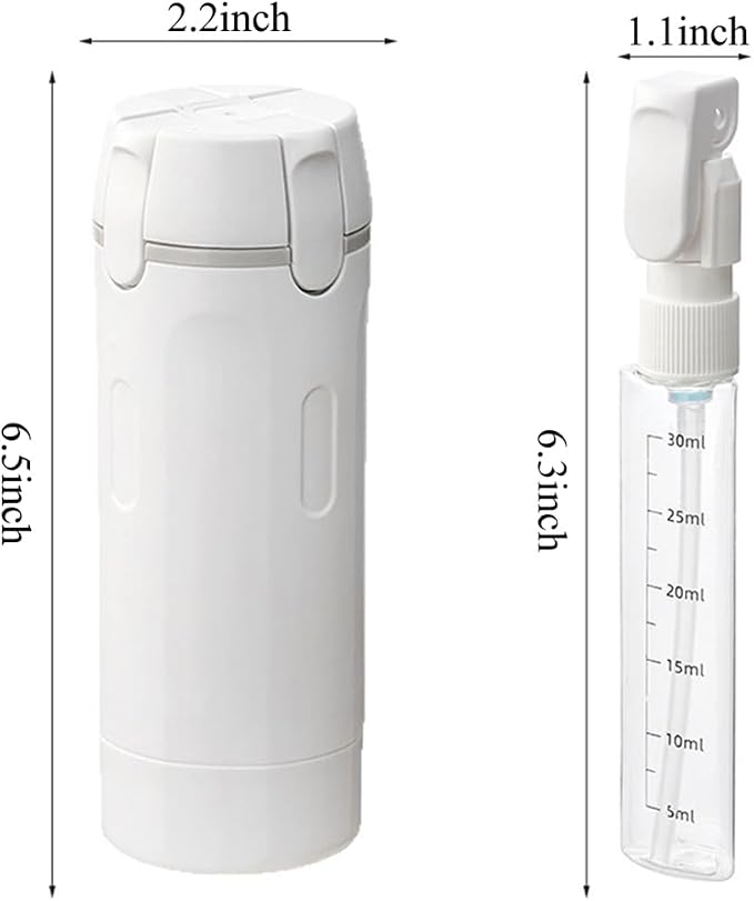 4-in-1 30ML Travel Size Dispenser Toiletries Bottles Set, Leak-Proof Refillable Containers Dispensers Labels Portable Toiletry Organizer Cup for Shampoo, Lotion, Soap Travel Essentials - Image 4