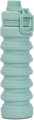750ml Collapsible Silicone Travel Water Bottle – Foldable Portable Design, Food-Grade Material, Boiling Water Ready, Lightweight for Camping, Hiking and daily use (Green) 3.03 X10.91 IN by Unknown