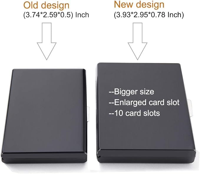 RFID Credit Card Holder Protector Metal Credit Card Wallet Business Card Holder for Men Women Gift Box Package (Black) - Image 6