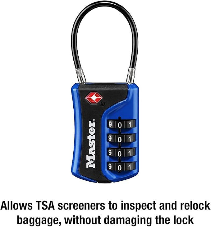 Master Lock 4697D Set Your Own Combination TSA Approved Luggage Lock, 1 Pack, Colors May Vary - Image 6