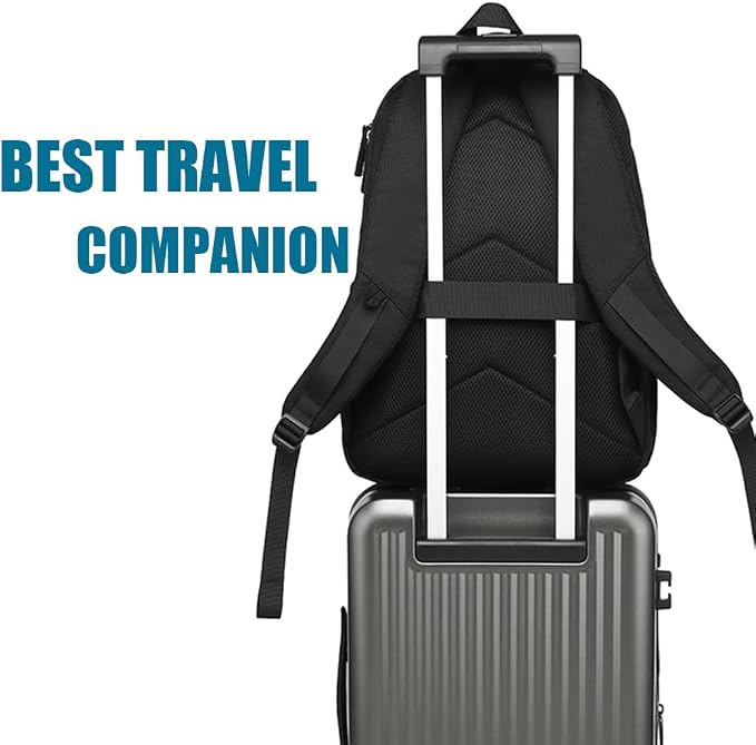 Smell Proof Backpack with Lock,Water Resistant Smell Proof Bags Travel Laptop Backpack,Large Capacity Carbon Enduring Smell Proof Stash Bag with Lock for Men Women (Black) - Image 7